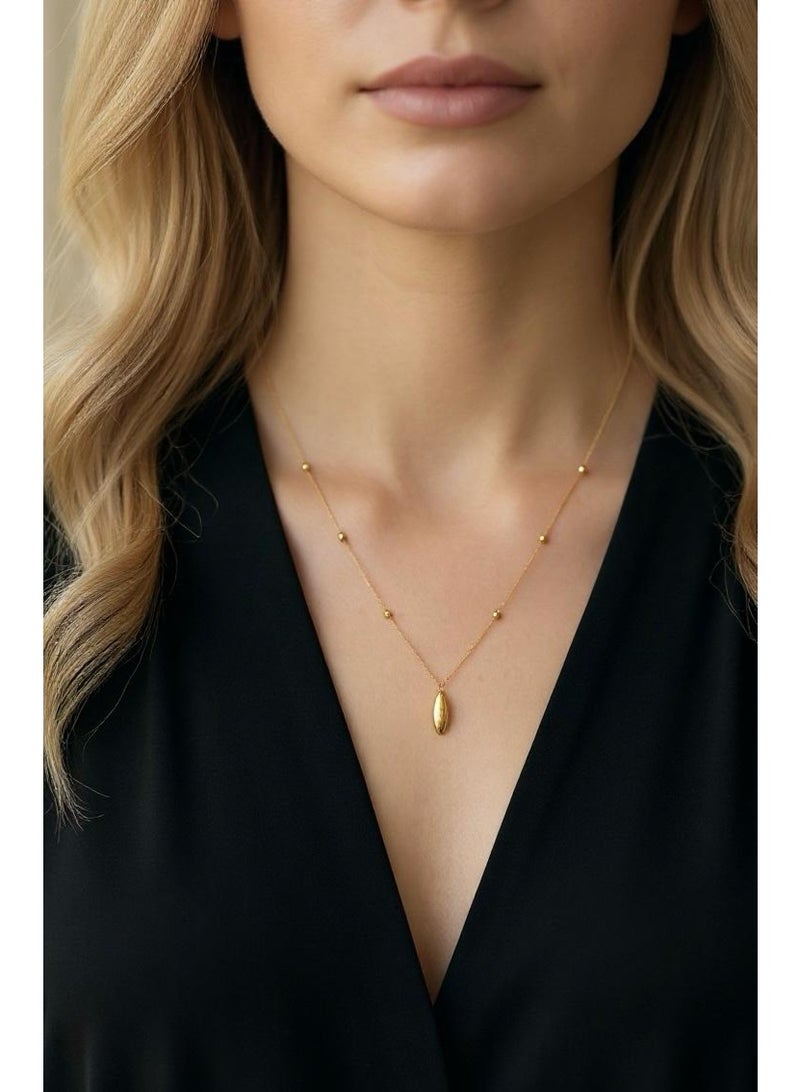 روبي آرت الذهب قلادة نسائية من الذهب الخالص عيار 18 قيراطًا - تصميم أنيق وفاخر - 1.04 جرام - Image 2